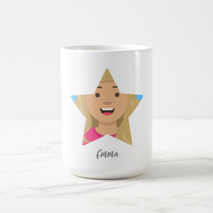 Upload your Superstar, Star Shape Coffee Mug