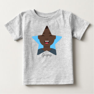 Upload your Superstar, Star Shape Photo Baby T-Shirt