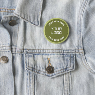 Uploaded Logo or Design & Editable Text Any Colour 6 Cm Round Badge