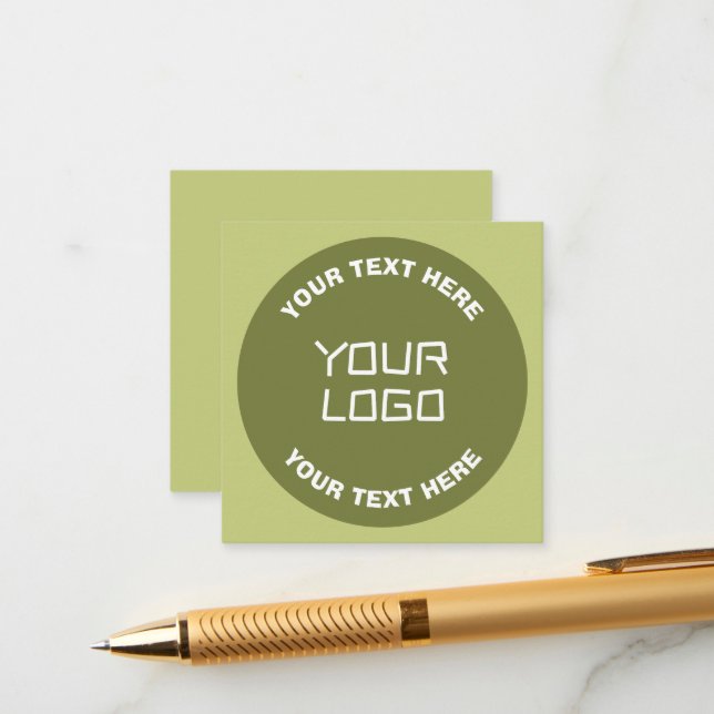 Uploaded Logo or Design & Editable Text Any Colour Enclosure Card (Front/Back In Situ)