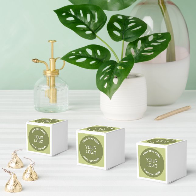 Uploaded Logo or Design & Editable Text Any Colour Favour Box (Multiple)