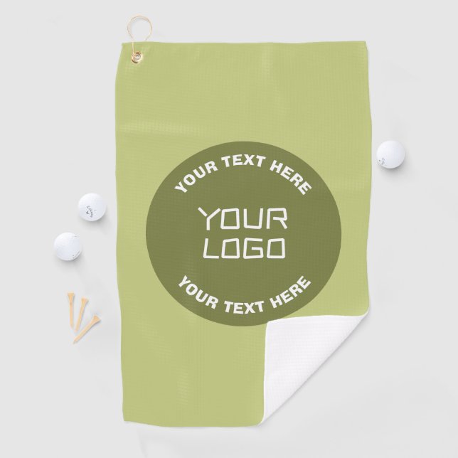 Uploaded Logo or Design & Editable Text Any Colour Golf Towel (InSitu)