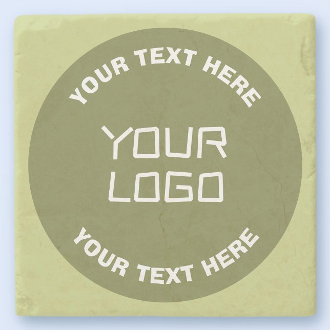 Uploaded Logo or Design & Editable Text Any Colour Stone Coaster (Creator Uploaded)
