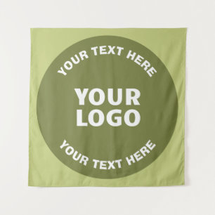 Uploaded Logo or Design & Editable Text Any Colour Tapestry