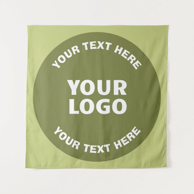 Uploaded Logo or Design & Editable Text Any Colour Tapestry (Front)
