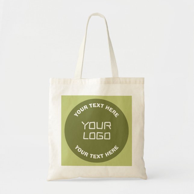 Uploaded Logo or Design & Editable Text Any Colour Tote Bag (Front)