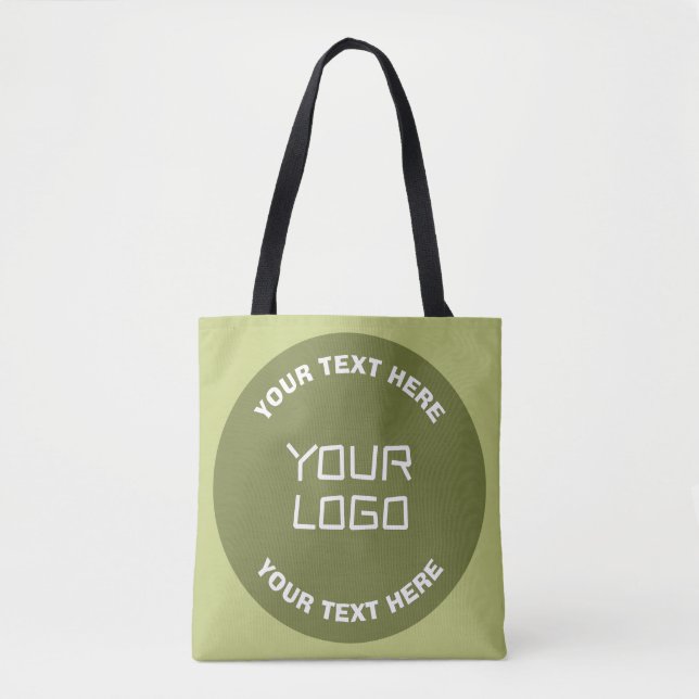Uploaded Logo or Design & Editable Text Any Colour Tote Bag (Front)