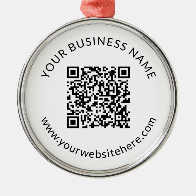 Uploaded QR code Template with Editable Text Metal Tree Decoration (Front)