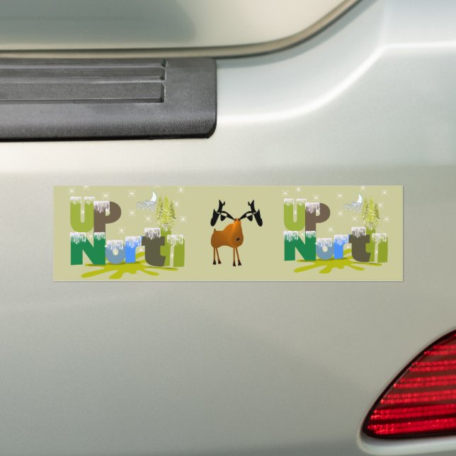 UpNorth Gifts and Apparel Bumper Sticker (On Car)