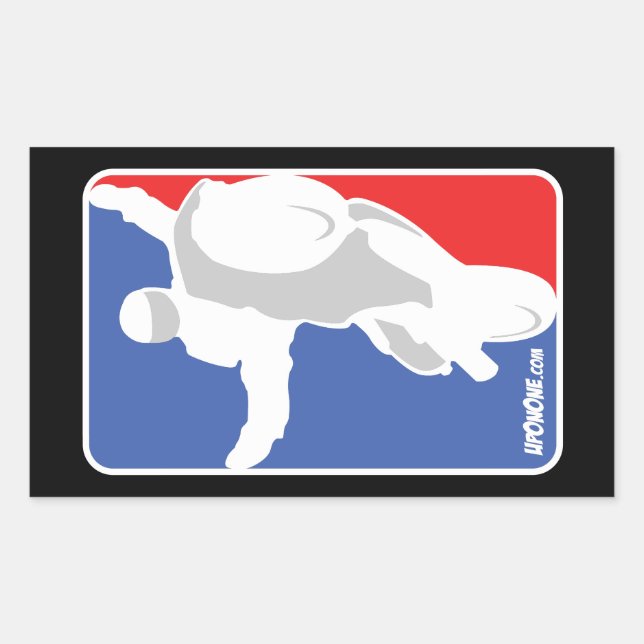 UpOnOne.com NBA Style Logo Rectangular Sticker (Front)