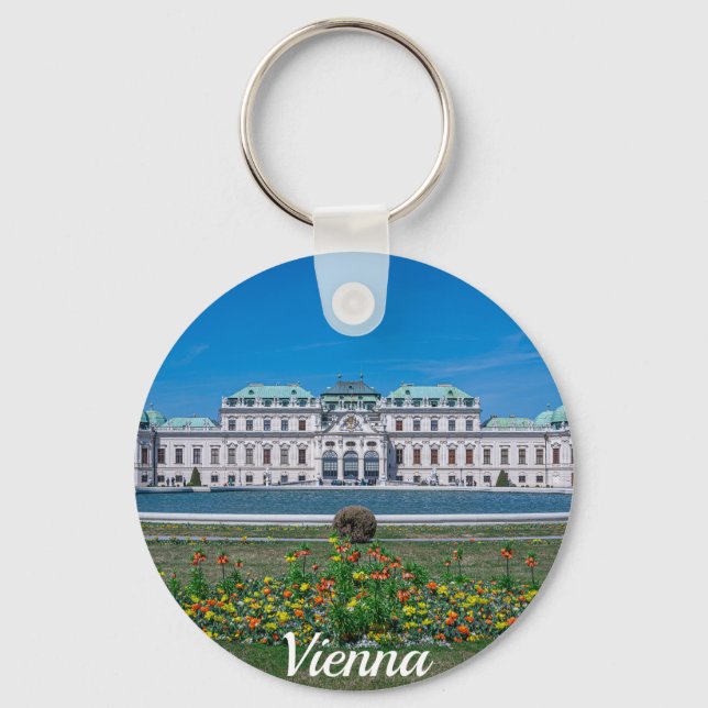 Upper Belvedere palace in Vienna, Austria Key Ring (Front)