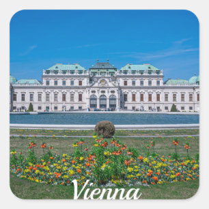Upper Belvedere palace in Vienna, Austria Square Sticker