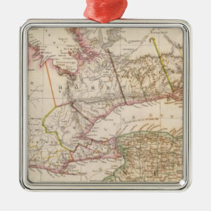 Upper Canada, NY, Penn, Mich Metal Tree Decoration