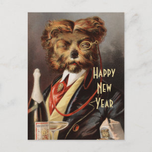 Upper Crust New Year Holiday Postcard
