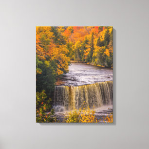Upper Falls with Fall Colors Canvas Print