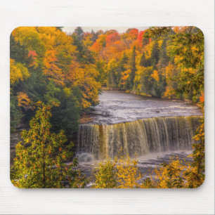 Upper Falls with Fall Colours Mouse Mat