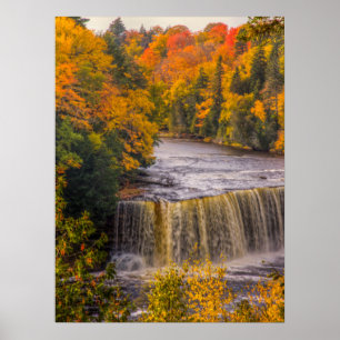 Upper Falls with Fall Colours Poster