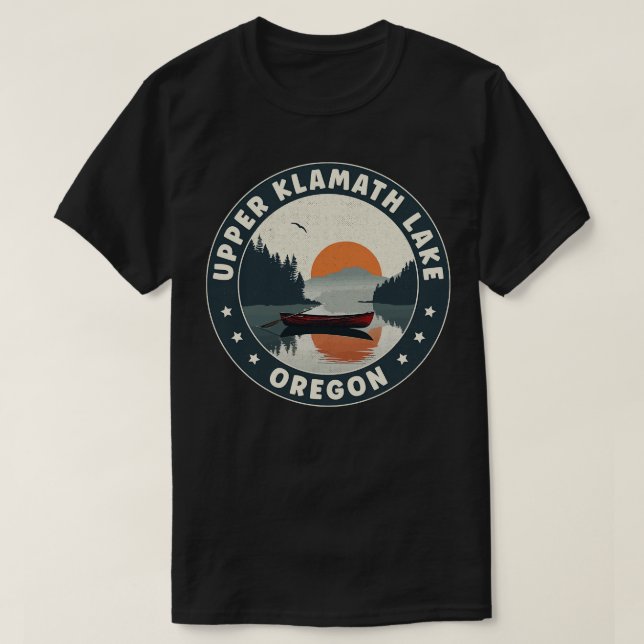 Upper Klamath Lake Oregon Sunset T-Shirt (Design Front)