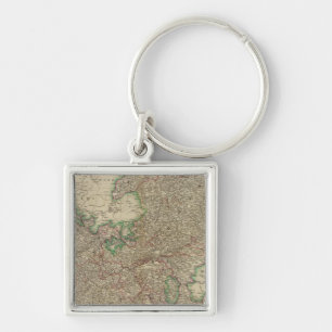 Upper, Lower Rhine circles Key Ring