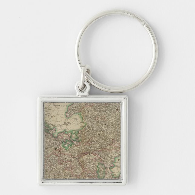 Upper, Lower Rhine circles Key Ring (Front)