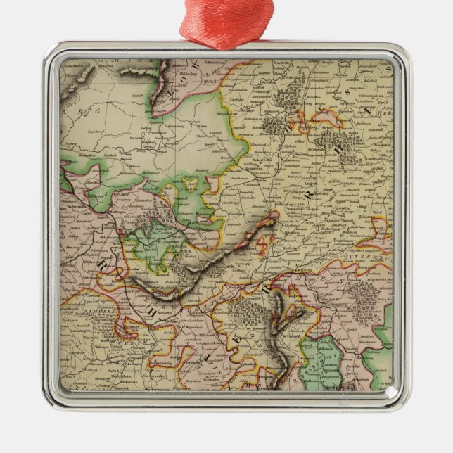 Upper, Lower Rhine Metal Tree Decoration (Front)