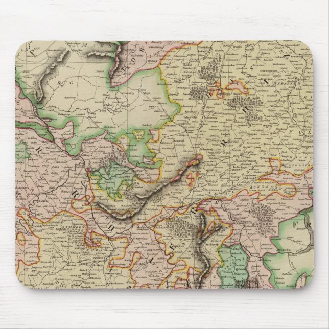 Upper, Lower Rhine Mouse Mat (Front)