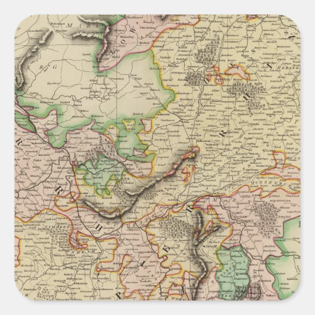 Upper, Lower Rhine Square Sticker (Front)