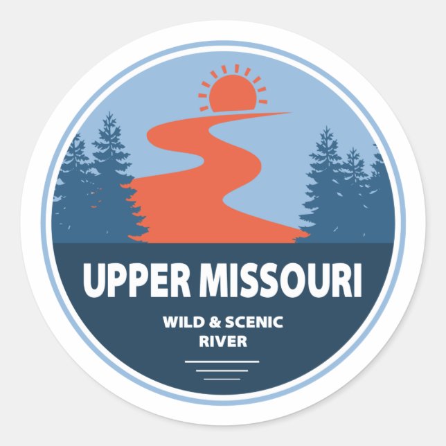 Upper Missouri Wild And Scenic River Classic Round Sticker (Front)