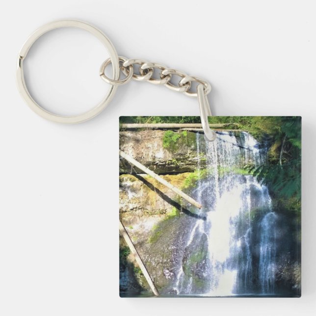 Upper North Falls, Silver Falls, Oregon Key Ring (Front)