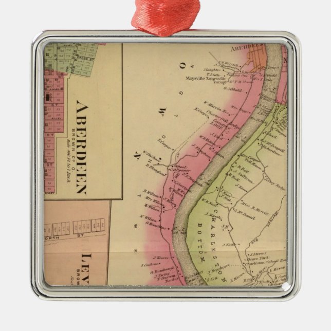 Upper Ohio River and Valley 2 Metal Tree Decoration (Front)