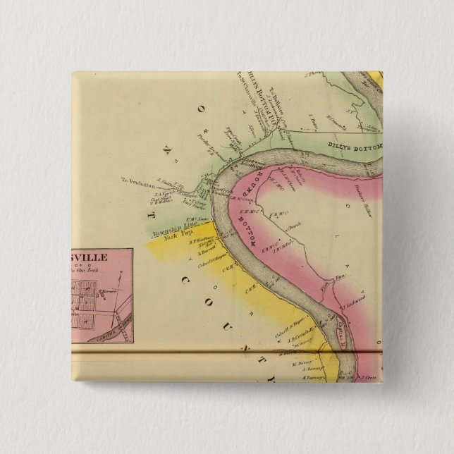 Upper Ohio River and Valley 3 15 Cm Square Badge (Front)