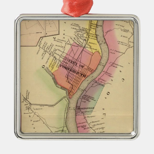 Upper Ohio River and Valley 8 Metal Tree Decoration (Front)