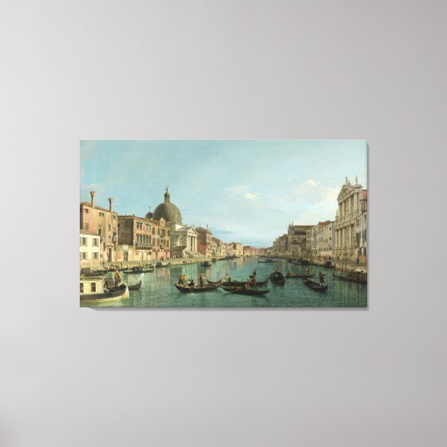 Upper Reaches of the Grand Canal (by Canaletto) Canvas Print (Front)