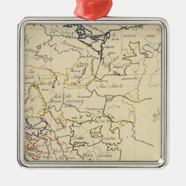 Upper Saxony 2 Metal Tree Decoration (Front)