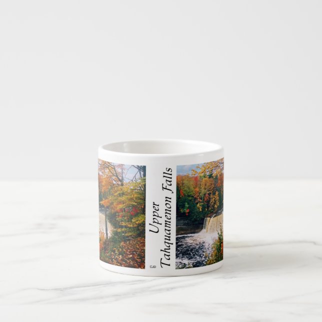 Upper Tahquamenon Falls fall espresso mug (Front)