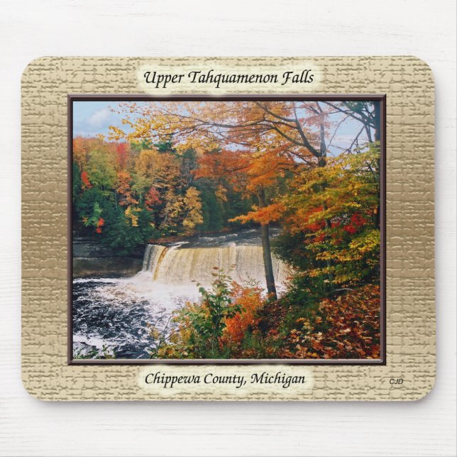 Upper Tahquamenon Falls framed mousepad (Front)