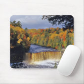 Upper Tahquamenon Falls in UP Michigan in autumn Mouse Mat (With Mouse)