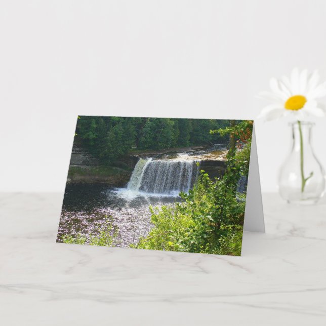 Upper Tahquamenon Falls State Park, MI Birthday Card (Small Plant)