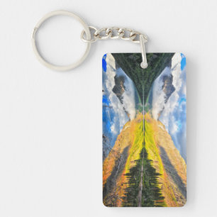 Upper Two Medicine Lake at Sunrise Key Ring