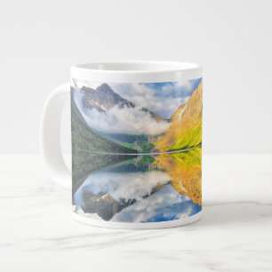 Upper Two Medicine Lake at Sunrise Large Coffee Mug