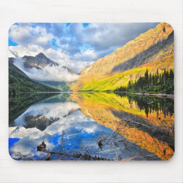 Upper Two Medicine Lake at Sunrise Mouse Mat (Front)