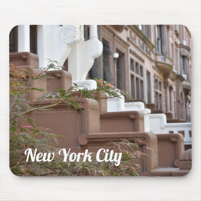 Upper West Side Brownstones New York City NYC Mouse Mat (Front)