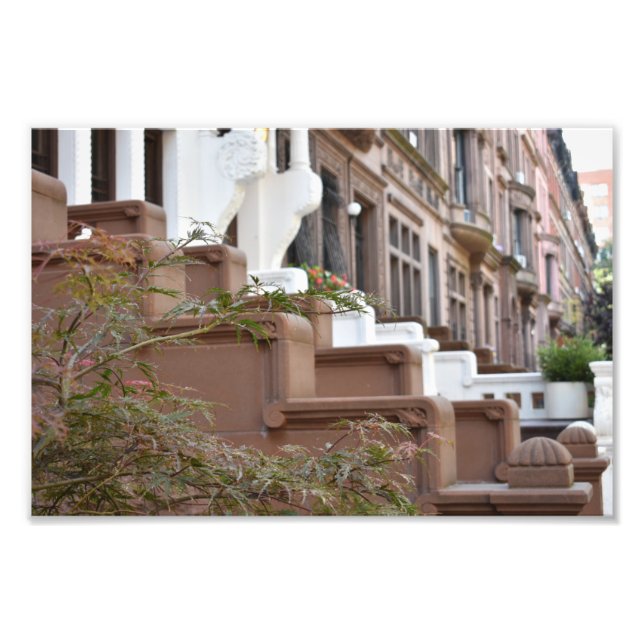 Upper West Side Brownstones New York City NYC Photo Print (Front)