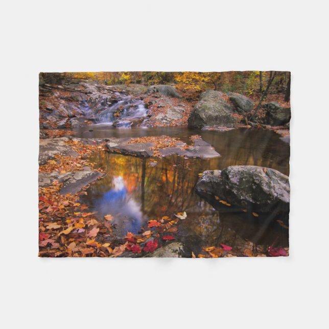 Upper Whiteoak Falls, Shenandoah National Park, VA Fleece Blanket (Front (Horizontal))
