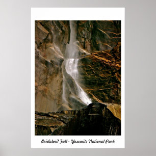 Upper Yosemite Falls detail in Yosemite Poster