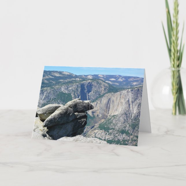 Upper Yosemite Falls from Glacier Point, CA Card (Front)