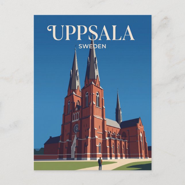 Uppsala Cathedral Sweden Postcard (Front)