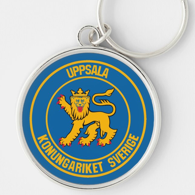 Uppsala Round Emblem Key Ring (Front)