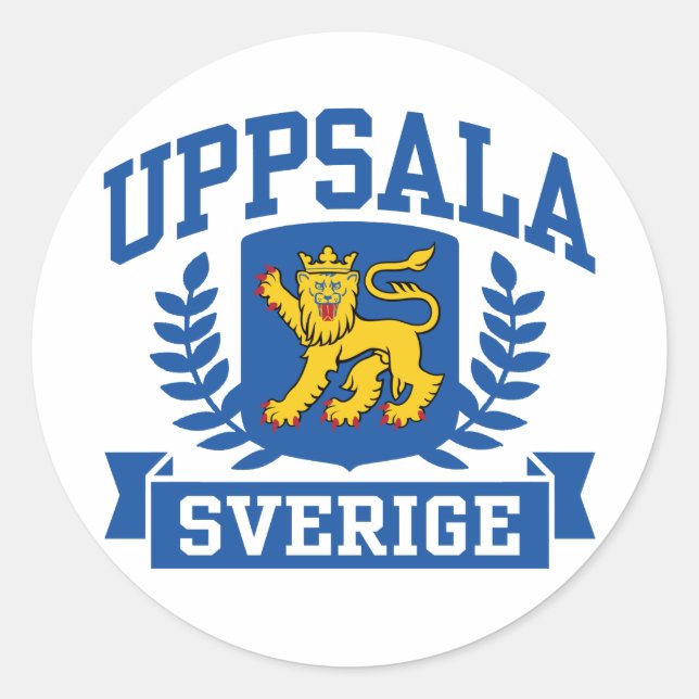 Uppsala Sverige Classic Round Sticker (Front)