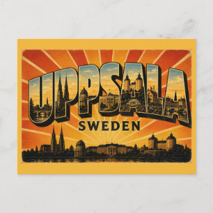 Uppsala Sweden Cathedral Postcard